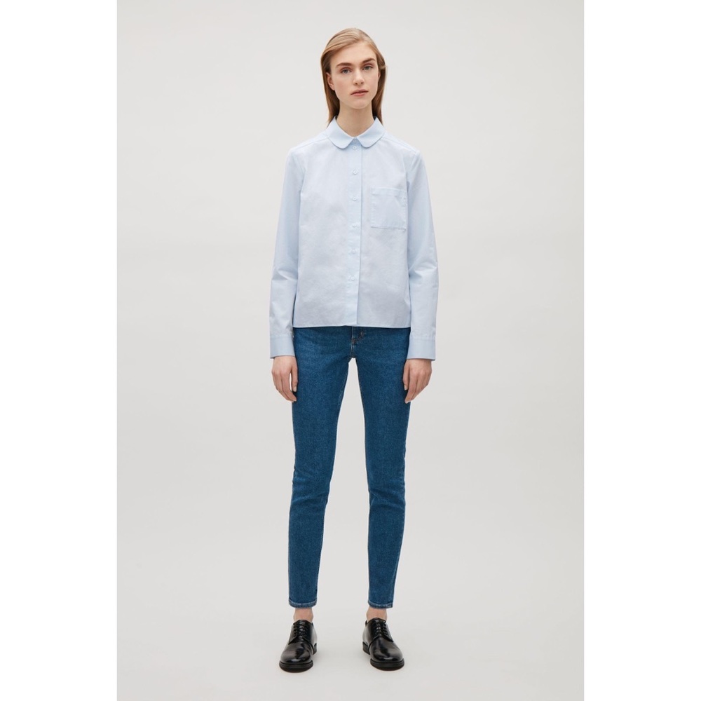 COS | Slim Fit Cotton Top | Green